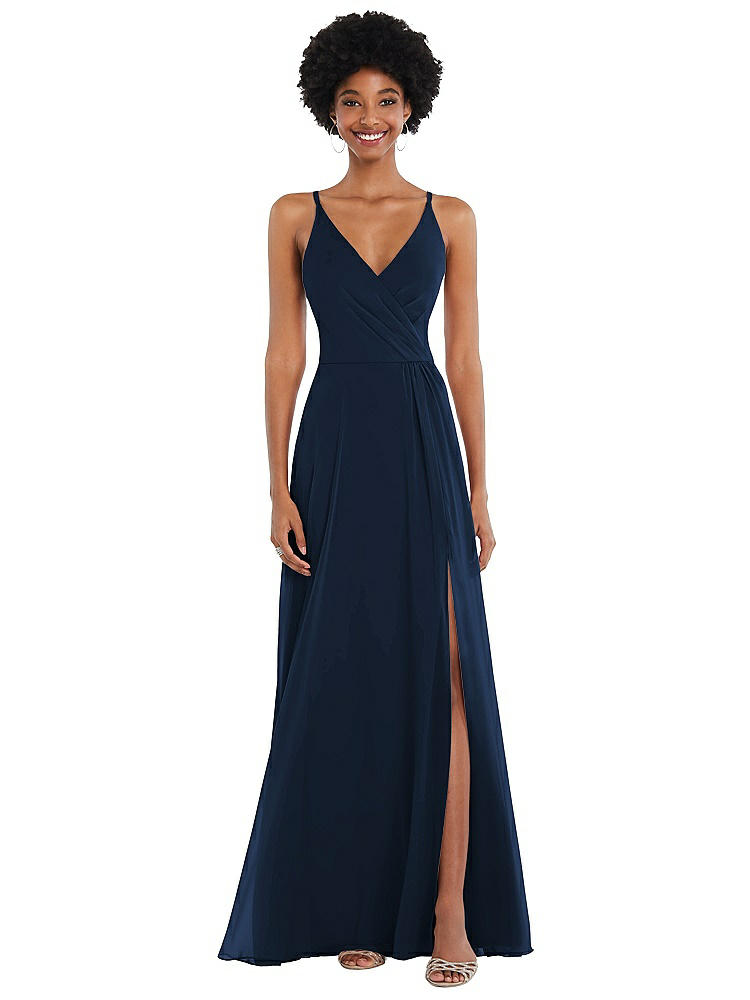 Shop After Six Faux Wrap Criss Cross Back Maxi Dress With Adjustable Straps