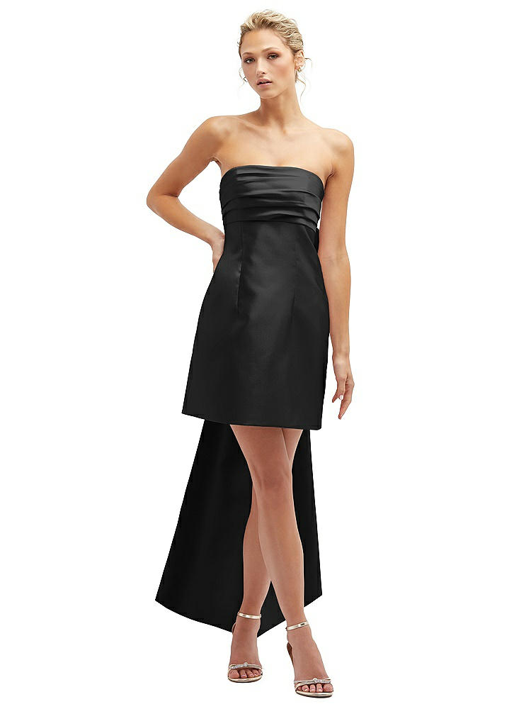 Alfred Sung Oversize Bow Back Strapless Minidress