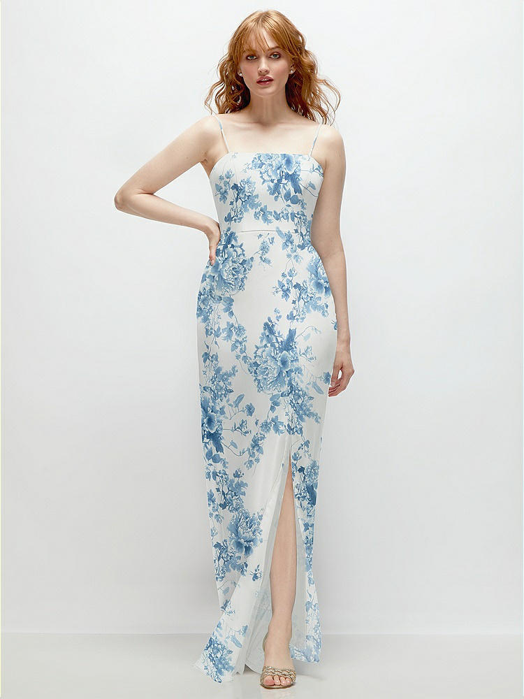 Thread Bridesmaid Tie-back Cutout Trumpet Gown With Front Slit