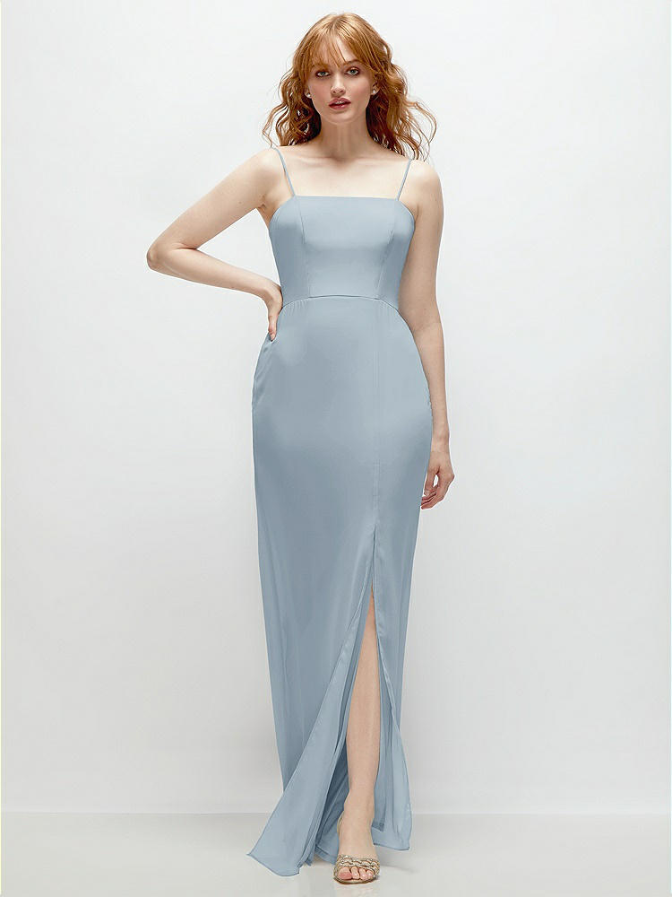 Thread Bridesmaid Tie-back Cutout Trumpet Gown With Front Slit