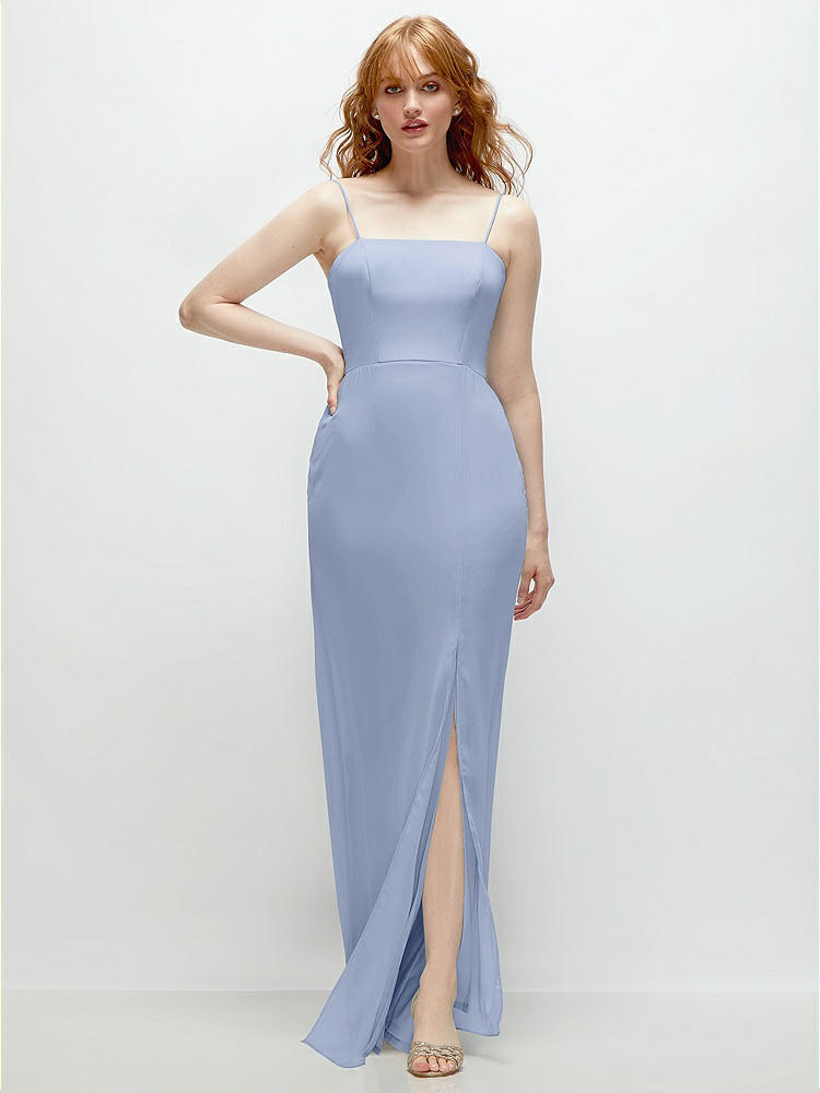 Thread Bridesmaid Tie-back Cutout Trumpet Gown With Front Slit