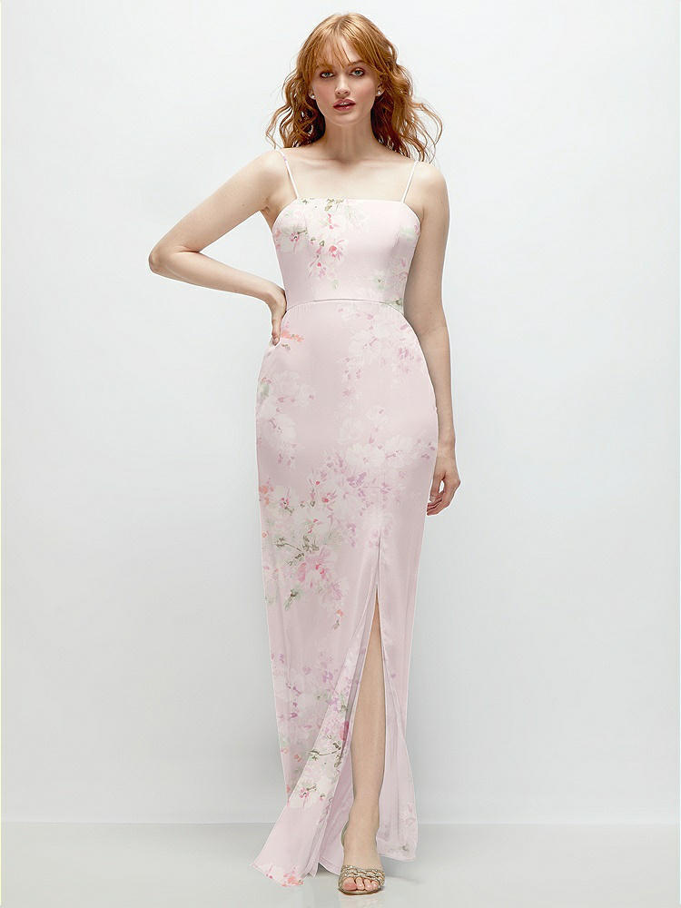 Thread Bridesmaid Tie-back Cutout Trumpet Gown With Front Slit