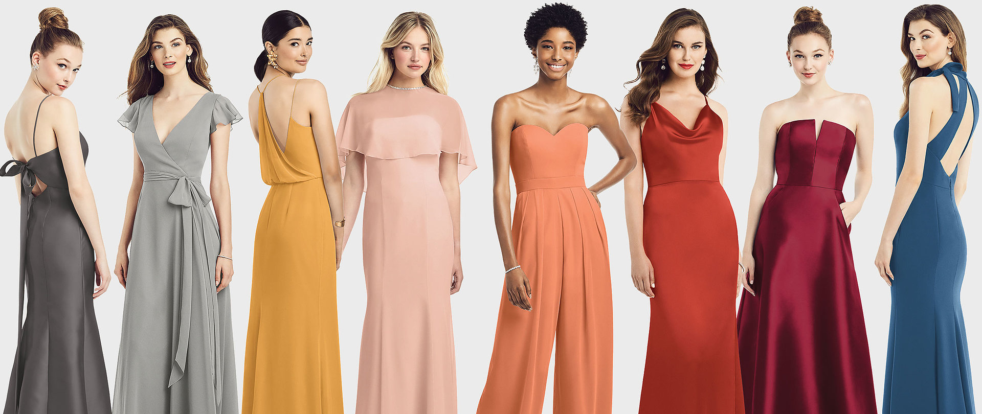 off the shoulder crepe gown dessy collection