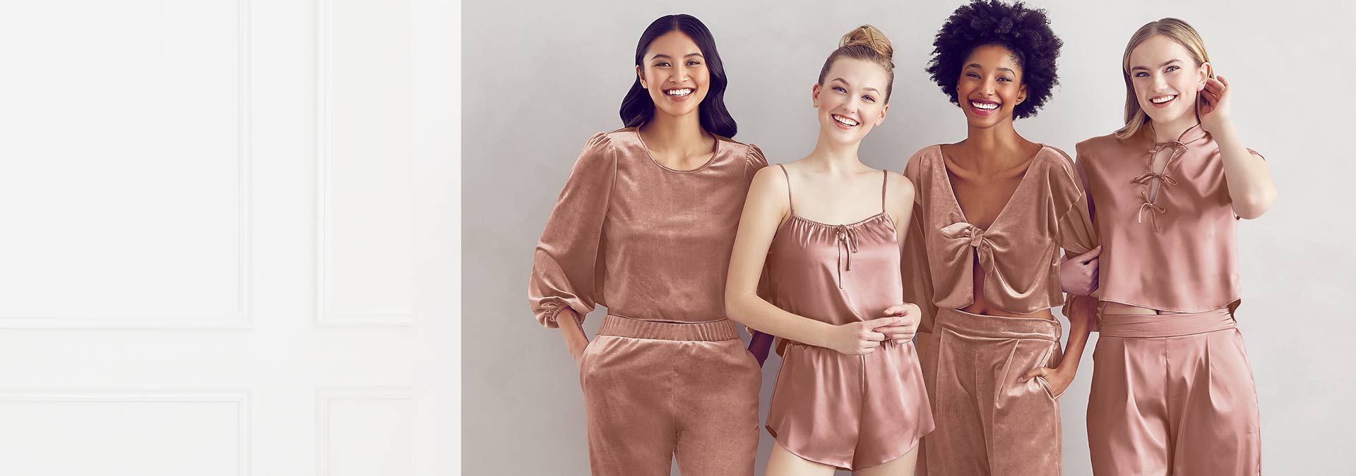 Womens Loungewear - Velvet and Satin Pajama Sets