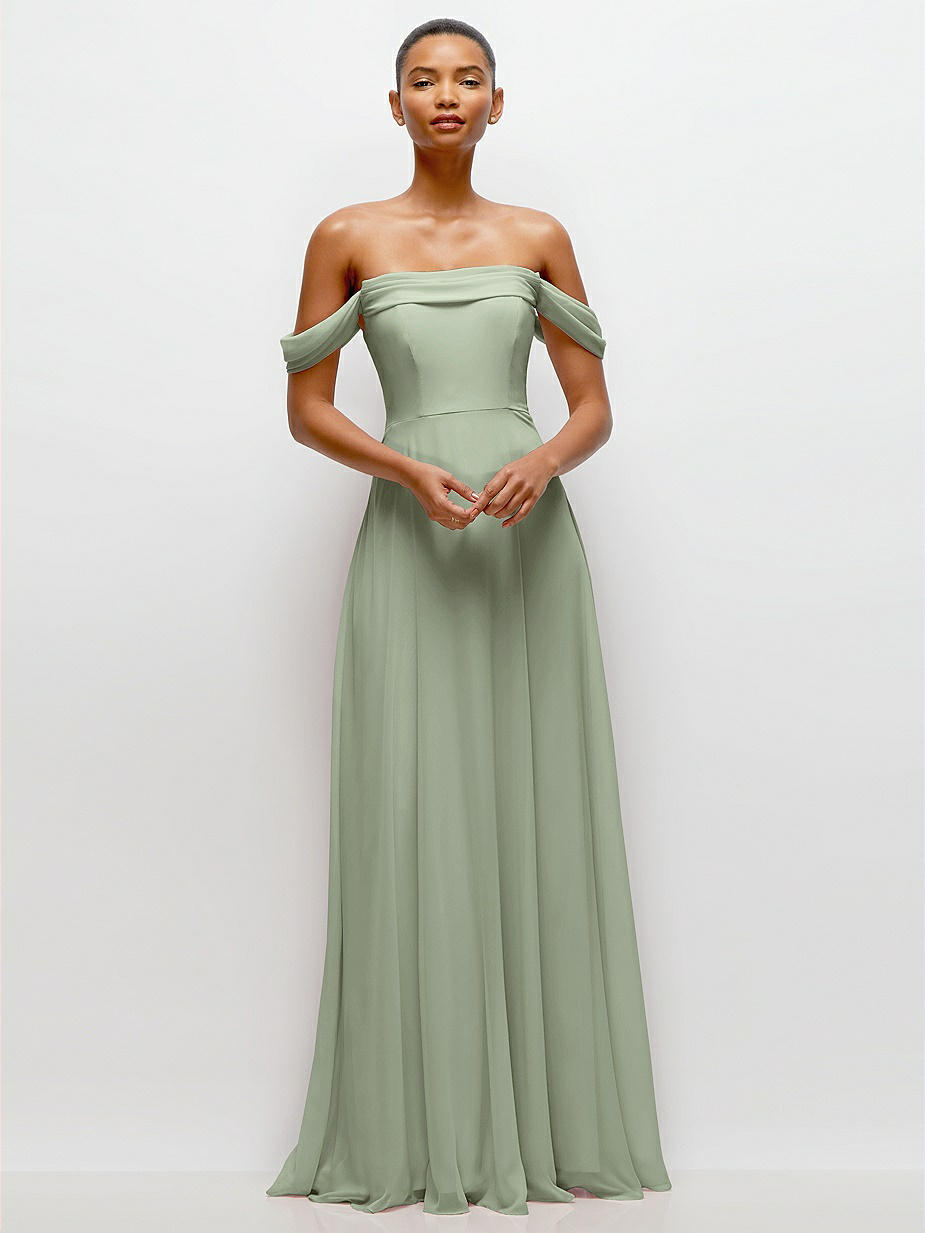sage off shoulder dress under $100 Elegant Off Shoulder Sage Green A-Line Evening Dress SS314