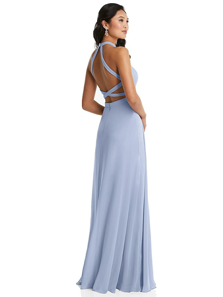 Blue High Neck Bridesmaid Dresses Blue High Neck Bridesmaid Dresses