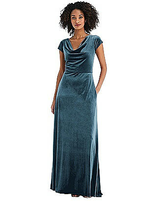 maxi dress with sleeves and pockets