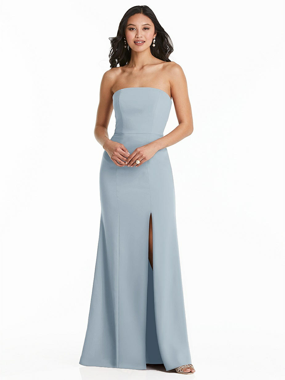 Blue Crepe Bridesmaid Dresses Blue Crepe Bridesmaid Dresses