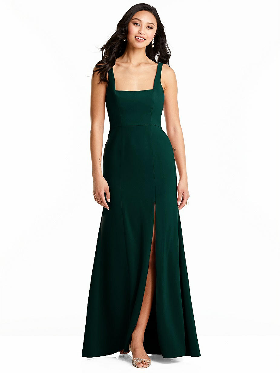 Green Square Neckline Bridesmaid Dresses Green Square Neckline Bridesmaid Dresses