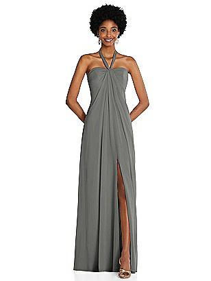 charcoal gray gown