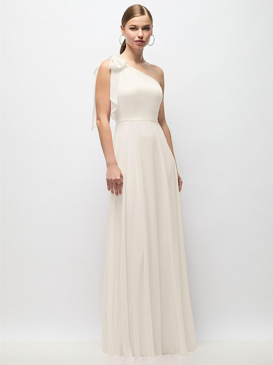 open lace back dress Amazon.com: Snowskite Elegant One Shoulder Long Chiffon Wedding Bridesmaid  Party Dress White 0 : Clothing, Shoes & Jewelry main image 1