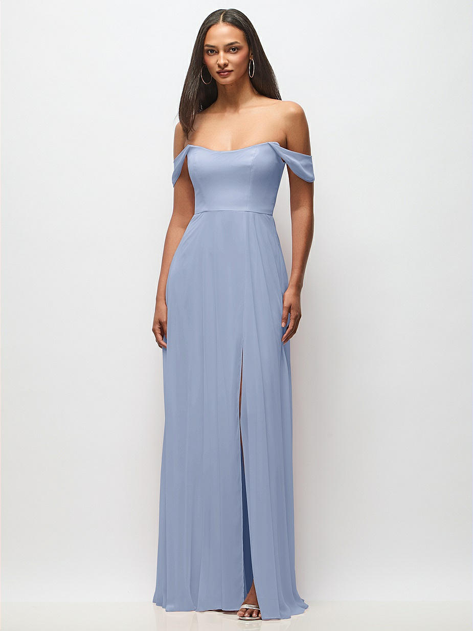 bridesmaid dresses with slits up the leg BABARONI Gold Stretch Satin Bridesmaid Dresses Fitted Pleated Sexy Gown with Slit main image 1