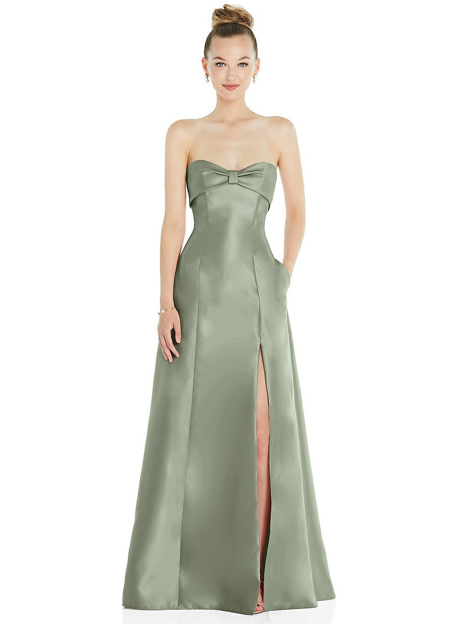 formal & gown olive green dress Olive Green Lace Corset Evening Gown with Long Sleeves – MissJophiel main image 0