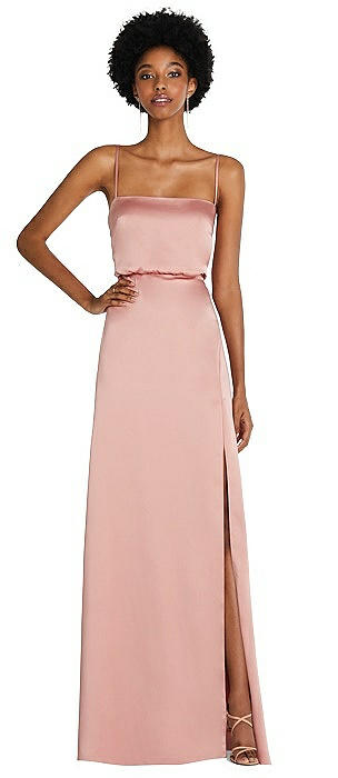 Black Spaghetti Strap Bridesmaid 