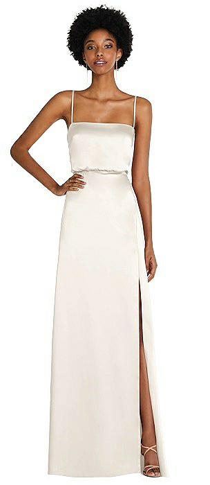 Low Tie-Back Maxi Dress with Adjustable Skinny Straps