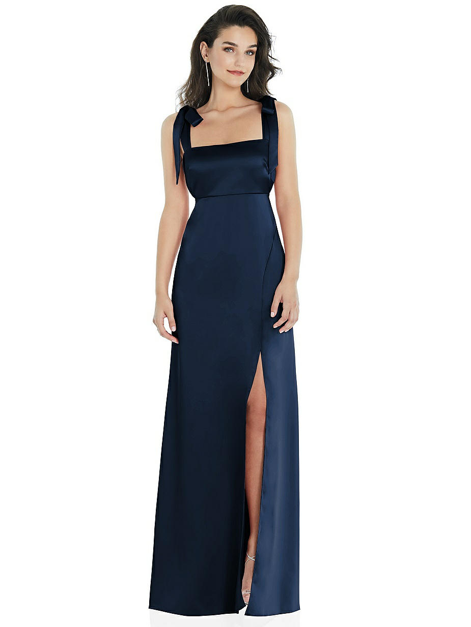 green emerald velvet dress Empire-Waist Chiffon Prom Dress with Lace main image 1