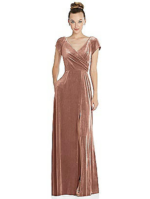 Bridesmaid Dress With Draped Wrap Skirt 