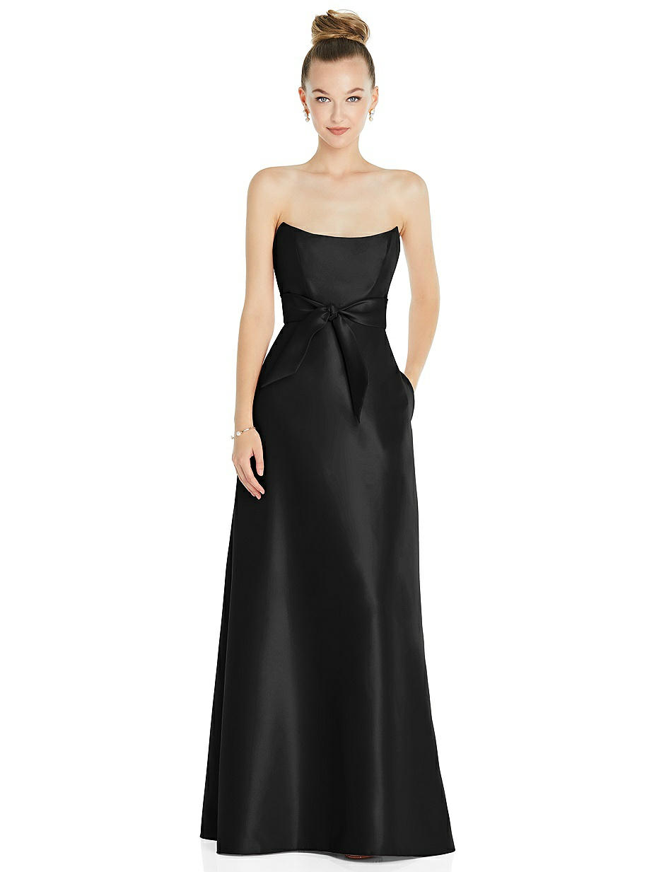Black Sash Bridesmaid Dresses