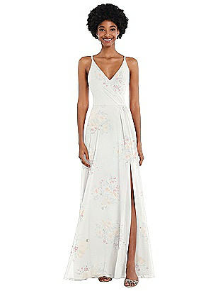 Criss Cross Back A-Line Maxi Bridesmaid Dress | The Dessy Group