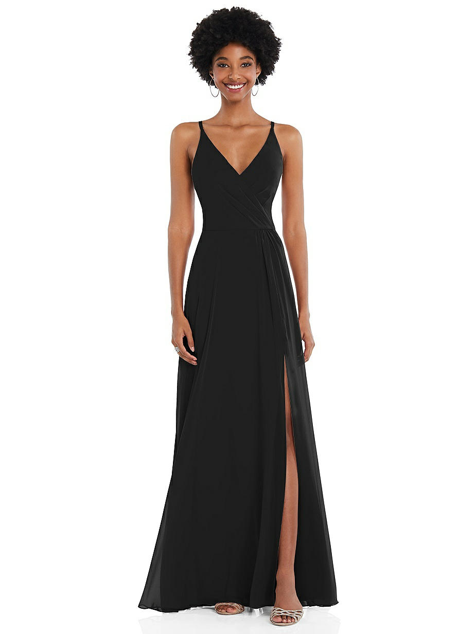 After Six Black V-Neck Bridesmaid Dresses