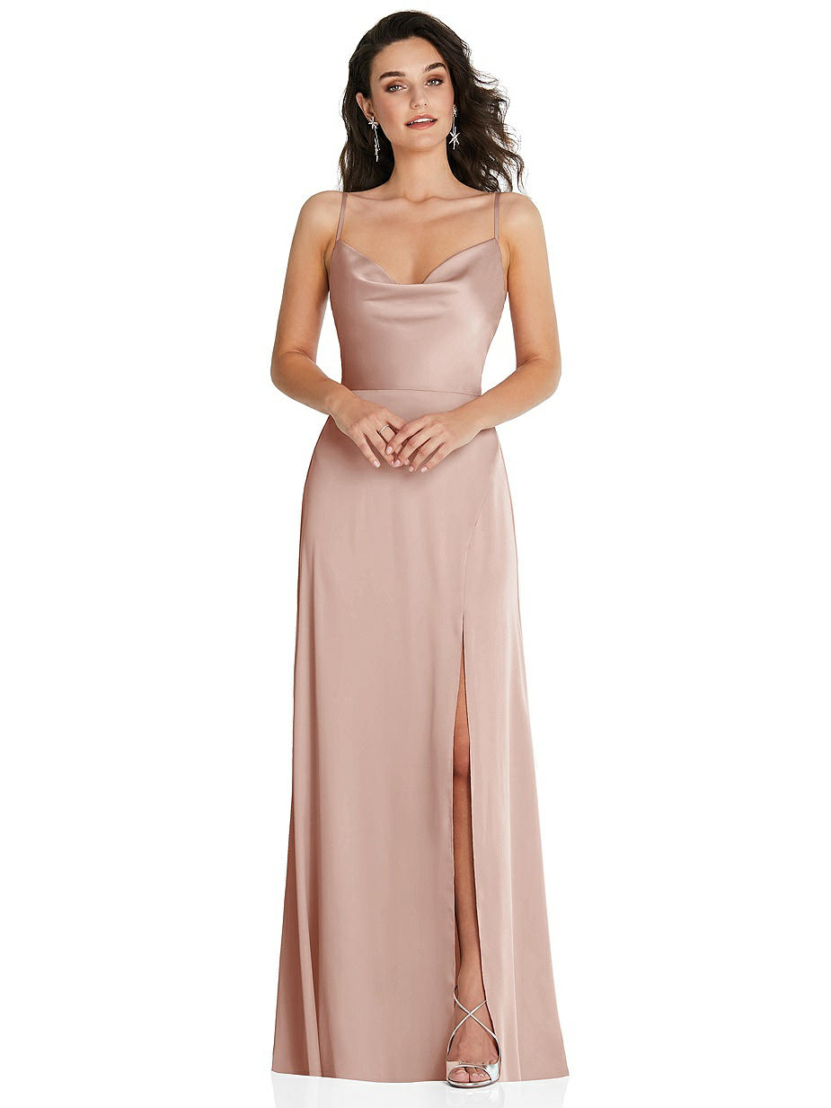 toasted sugar bridesmaid dress Wedtrend Women Dusty Sage Maxi Bridesmaid Dress with Slit A-Line Burnout  Velvet Jacquard Cold Shoulder Wedding Guest Dress – WEDTREND main image 0