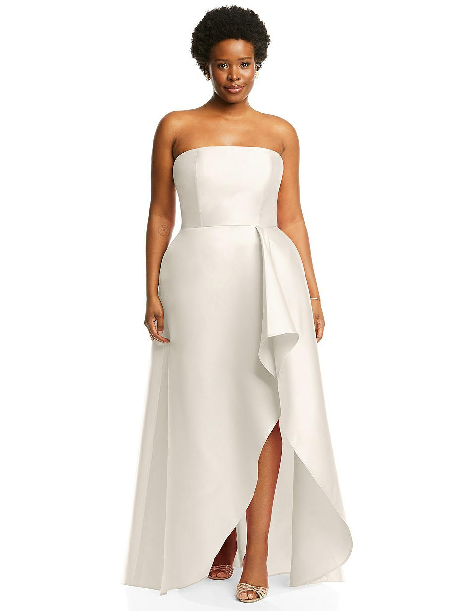 White Strapless Bridesmaid Dresses