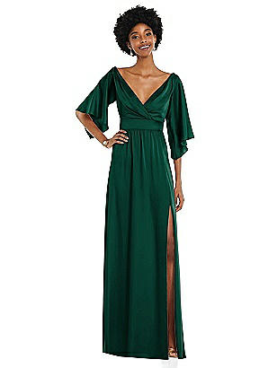 wrap sleeve maxi dress