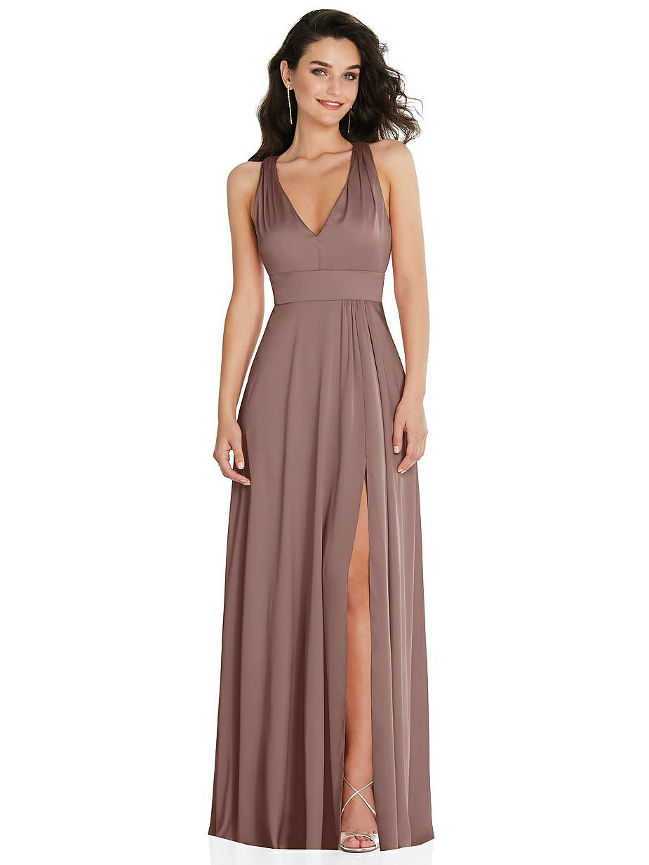 casual brown bridesmaid dresses Satin Bridesmaid Dress Prom Dress Brown XL Cameron Espresso by Grace Loves Lace main image 0