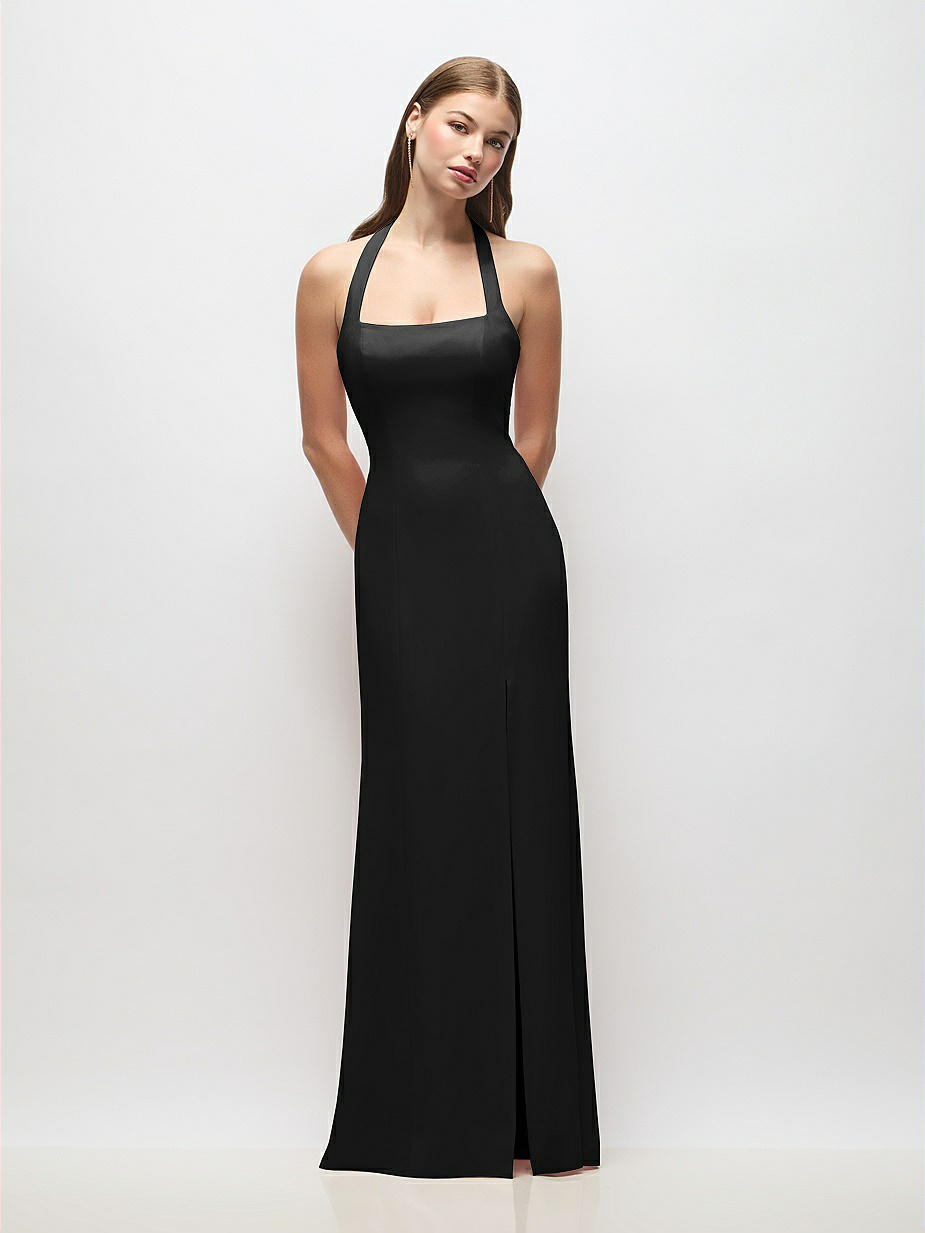 black crepe bridesmaid dress Monroe Crepe Dress main image 0