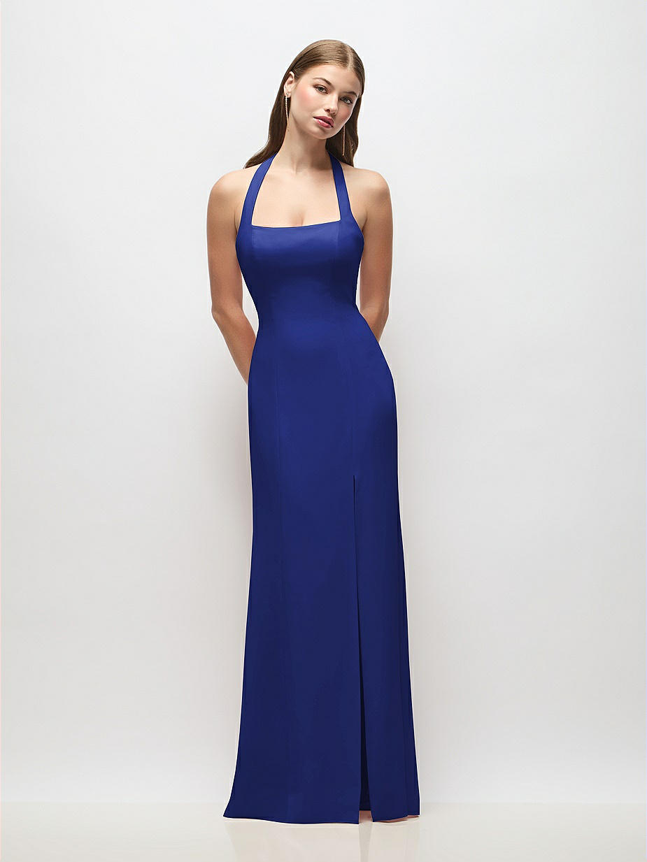 chinese dress ladies Mismatched Silver Grey Satin Long Cheap Custom Mermaid Bridesmaid Dres –  MarryLover main image 1