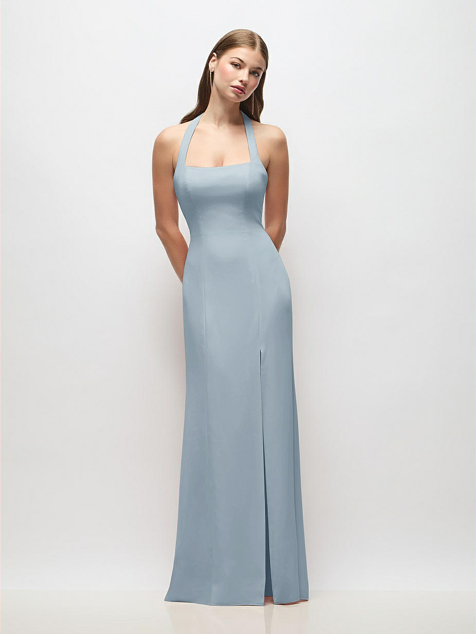 Mist Square Neckline Bridesmaid Dresses