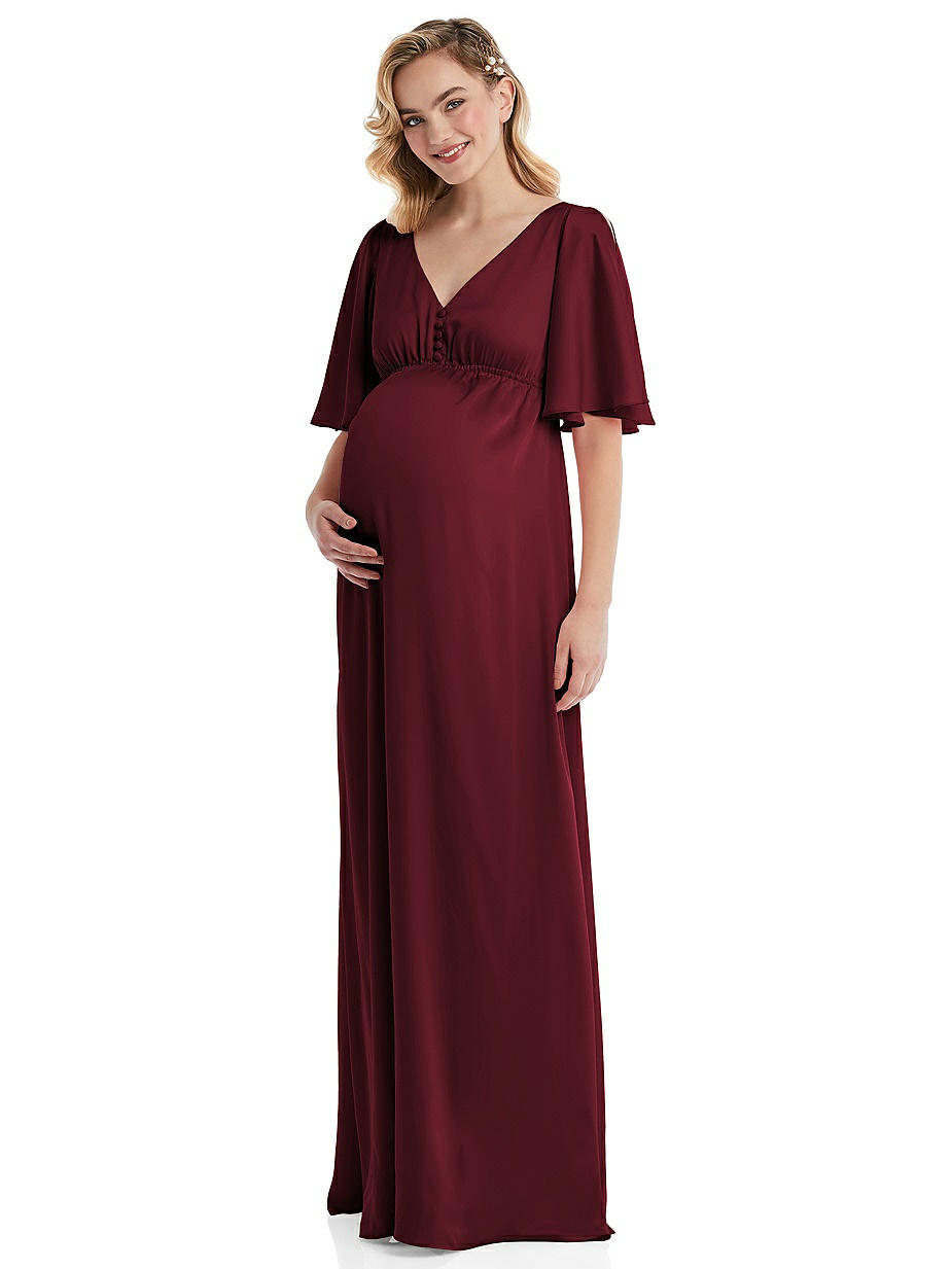red maternity bridesmaid dress Freya Maternity Dress Short Scarlet