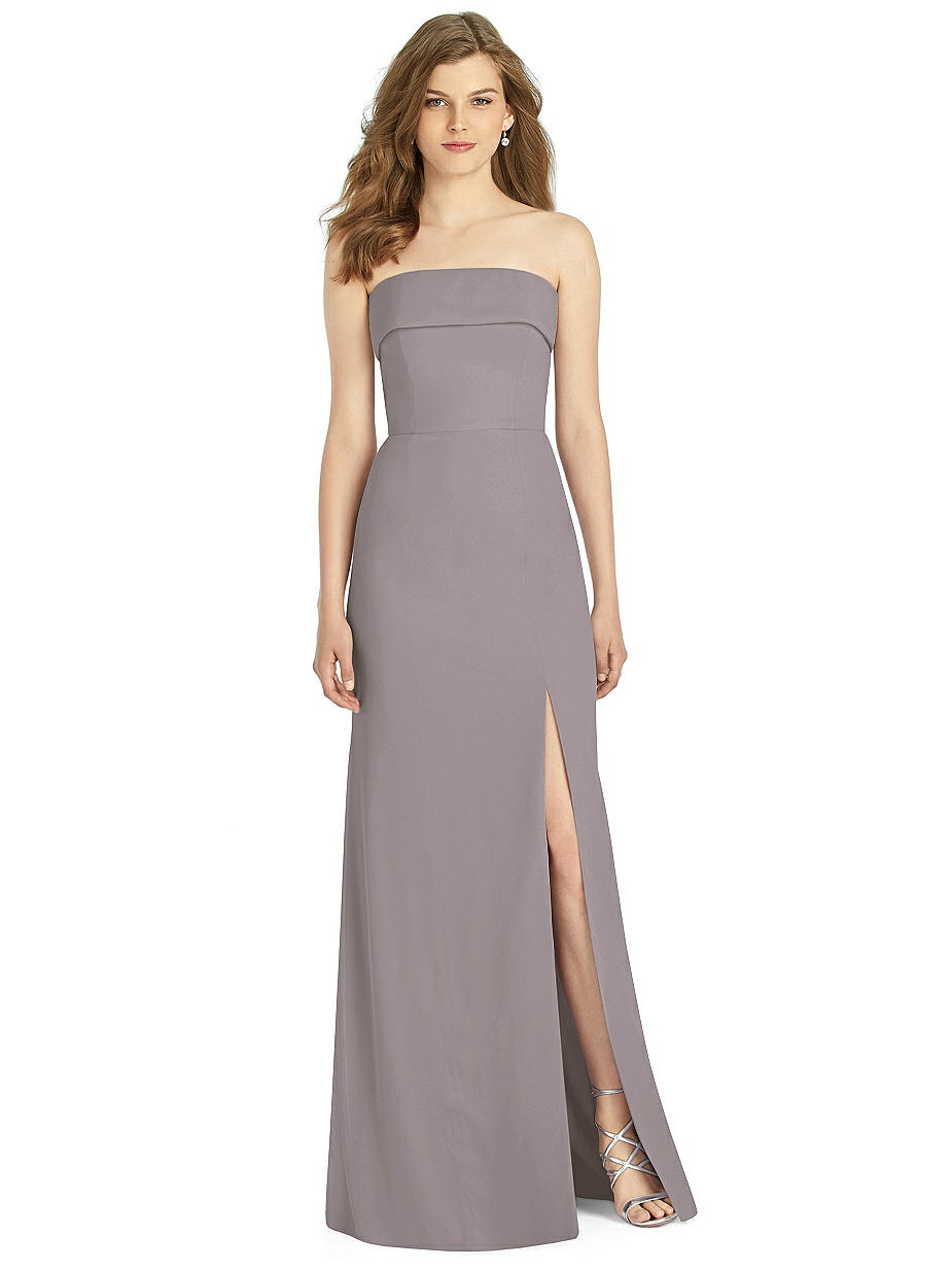 Gray Strapless Bridesmaid Dresses