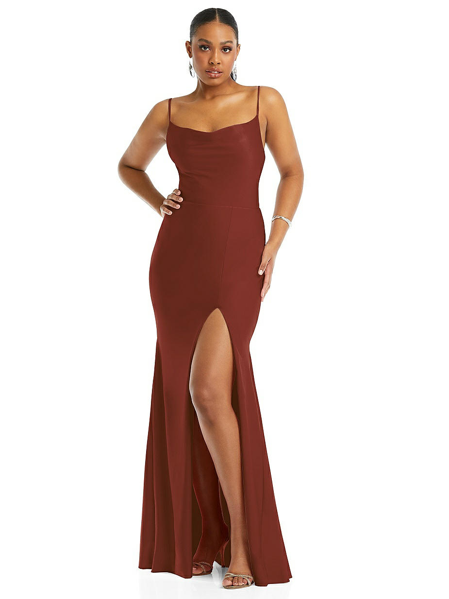 rust midi bridesmaid dress Oasis Women's Rust Satin Twist Front Angel Sleeve Midi Bridesmaid Dress