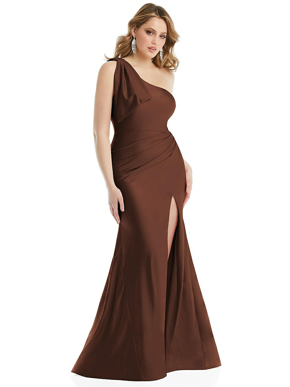 Brown Trumpet & Mermaid Bridesmaid Dresses