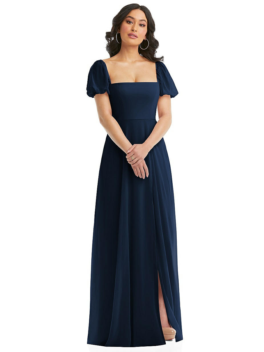 Midnight Navy Square Neckline Bridesmaid Dresses Midnight Navy Square Neckline Bridesmaid Dresses