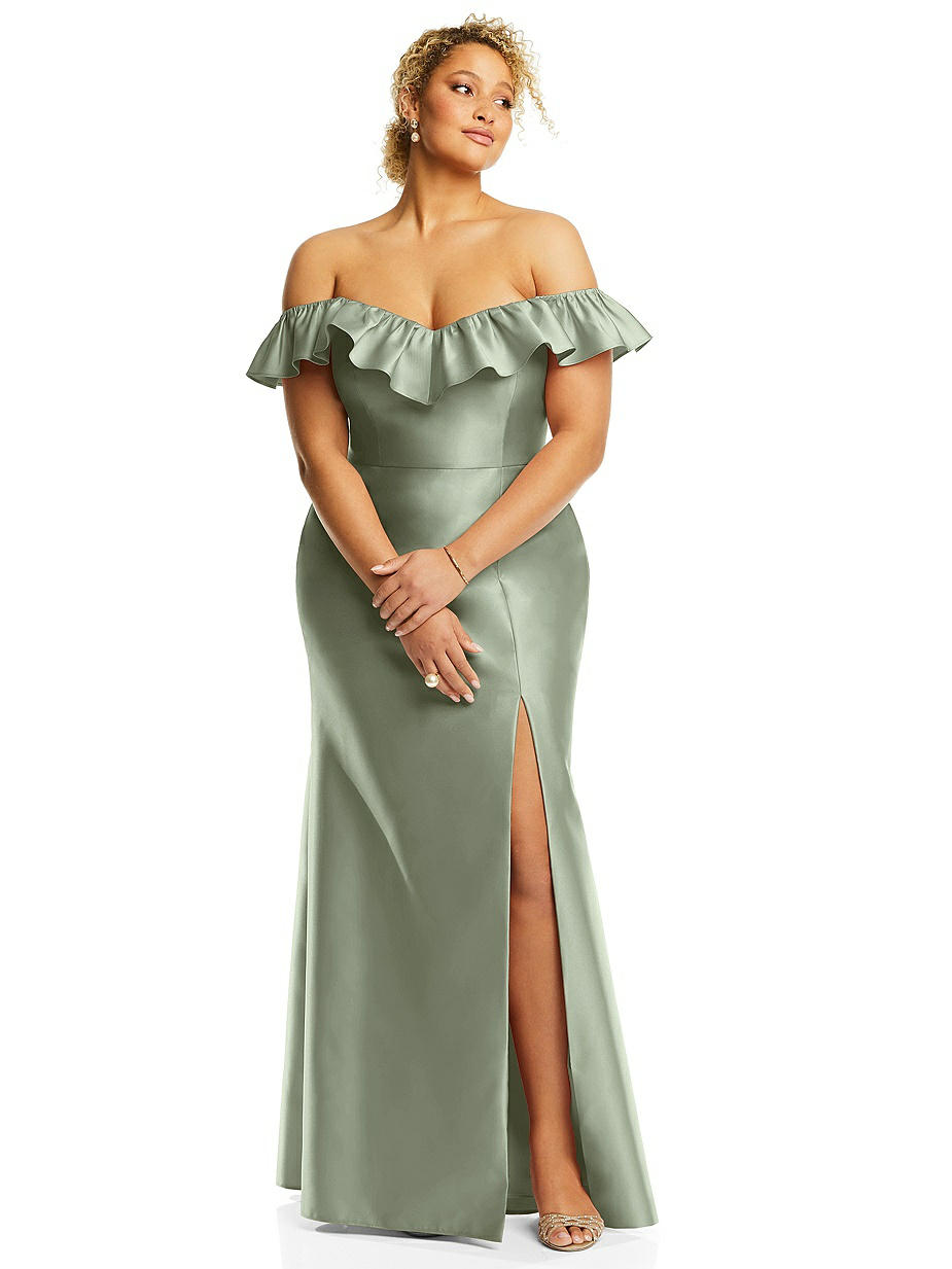 formal & gown olive green dress Fit & Flare Sweetheart Illusion Neckline Formal Evening Gown by Andrea –  Ariststyles main image 1