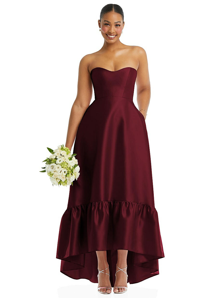 Red Empire Waist Bridesmaid Dresses