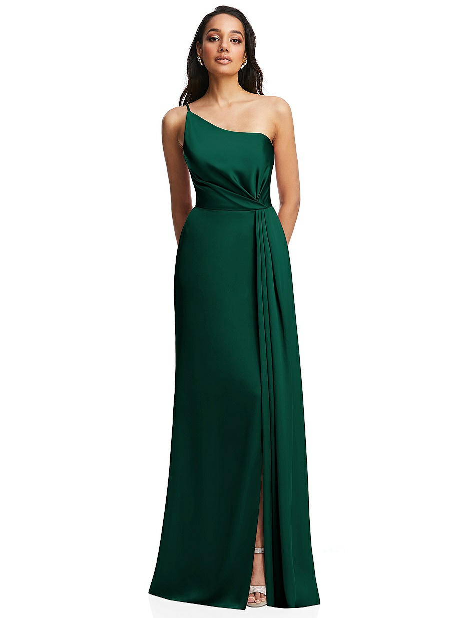 Green One Shoulder Bridesmaid Dresses