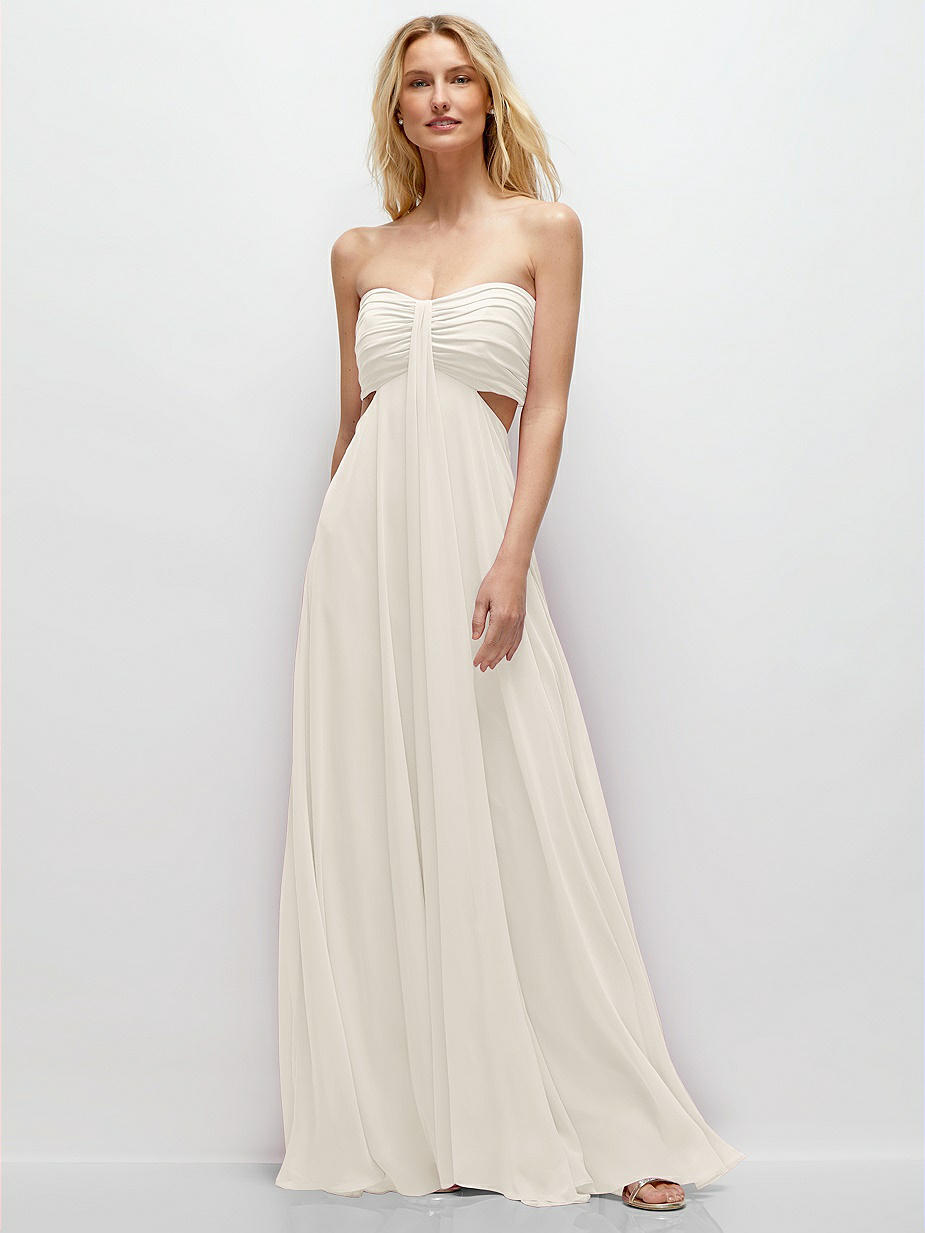 ivory empire waist dress Wedding Gown Ivory Empire Waist Dress White Empire Waist Tea Length Wedding Dress Ivory Satin Tea Length