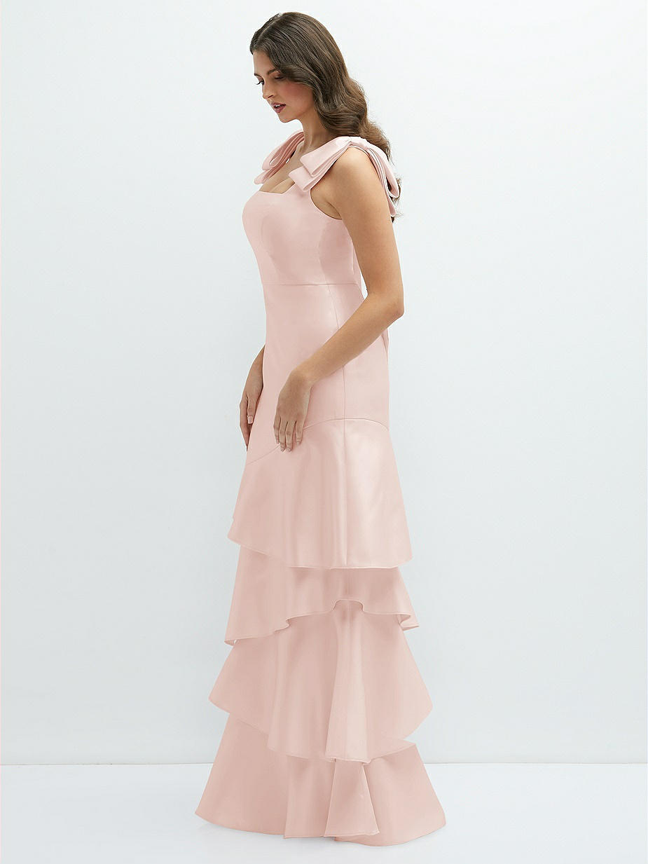 Pink Ruffles Bridesmaid Dresses