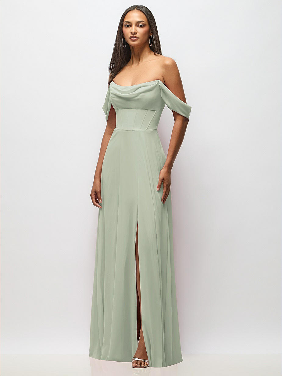 dessy celadon bridesmaid dress Dessy Celadon Bow & Tie Bridesmaid Dresses