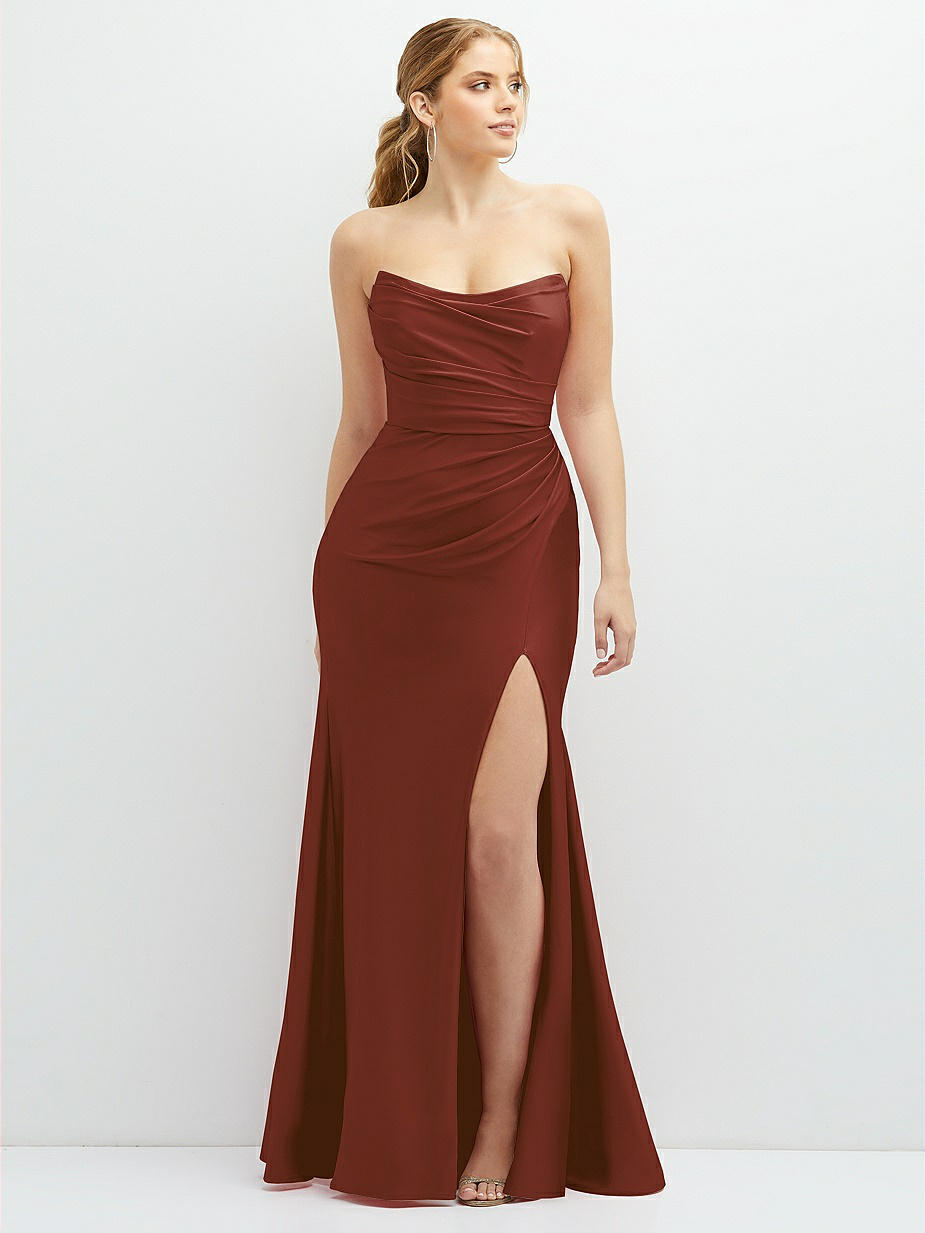 green emerald velvet dress A Line Chiffon Floor Length Rust Short Sleeves Bridesmaid Dress