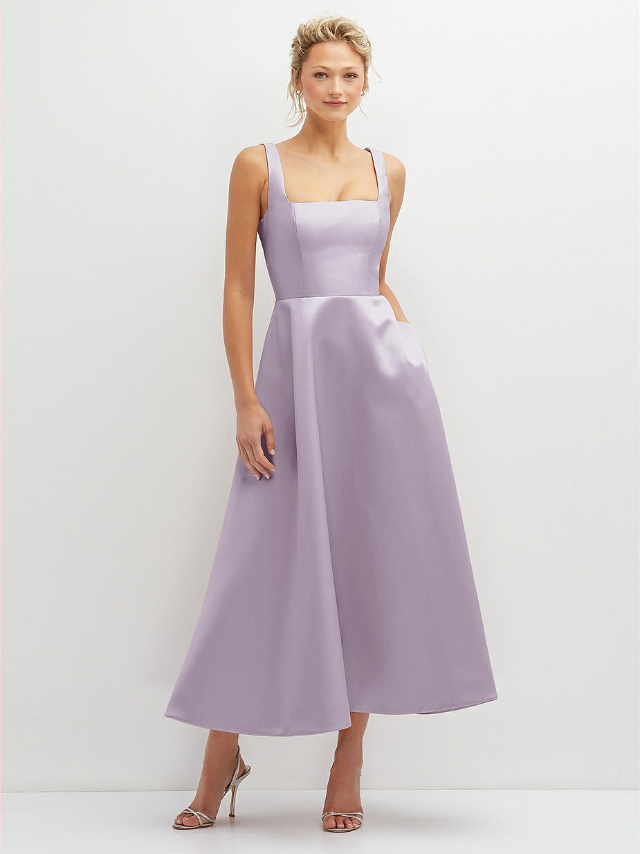 knee length dresses for ladies Purple Petals Dress– Teuta Matoshi main image 0