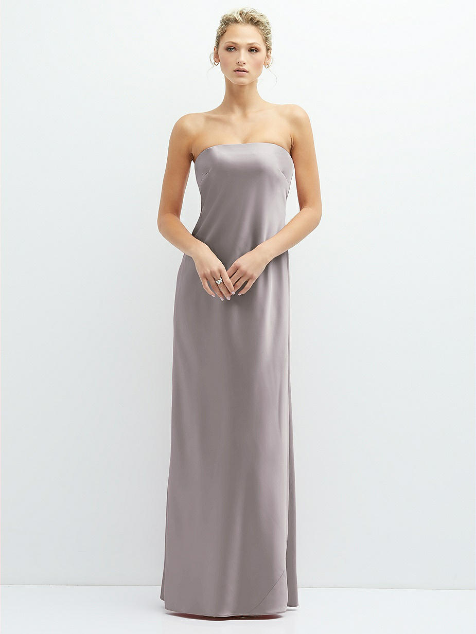 Gray Strapless Bridesmaid Dresses