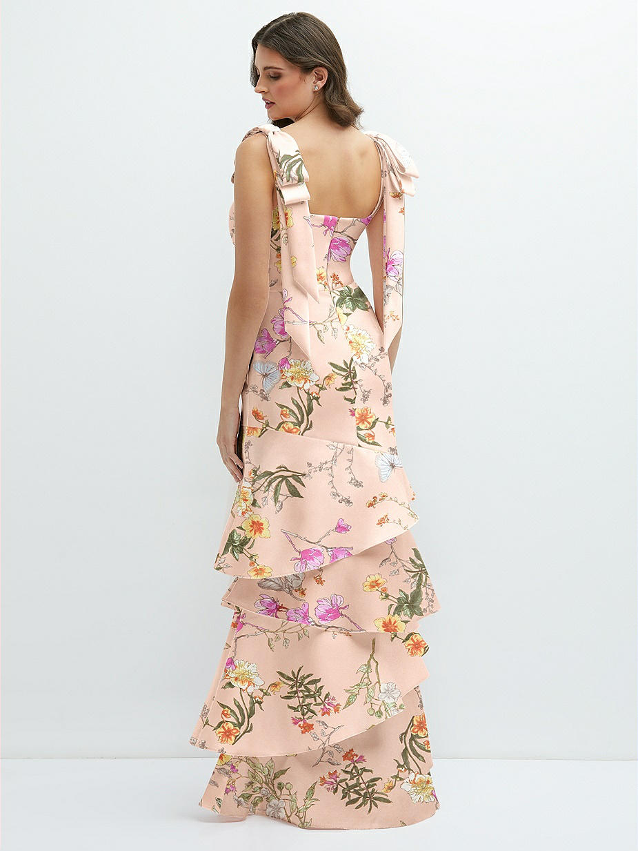 dessy pink floral dress DESSY COLLECTION VIVIAN DIAMOND C468 IN BLUSH GARDEN MAXI DRESS SZ 6