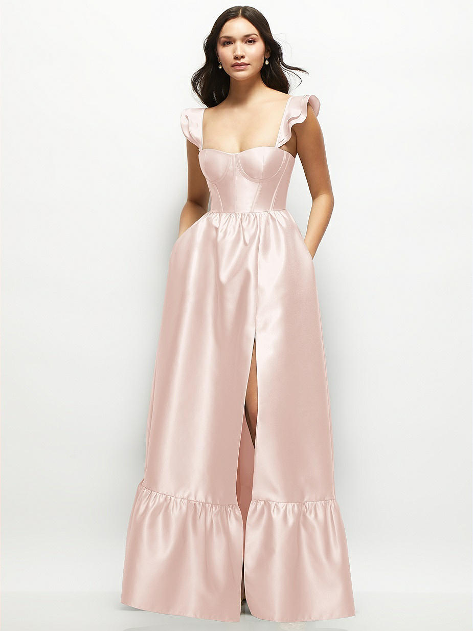 Pink Ruffles Bridesmaid Dresses Pink Ruffles Bridesmaid Dresses