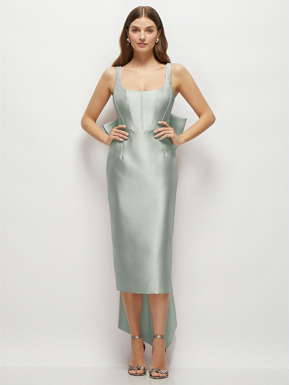 Willow Green Scoop Bridesmaid Dresses