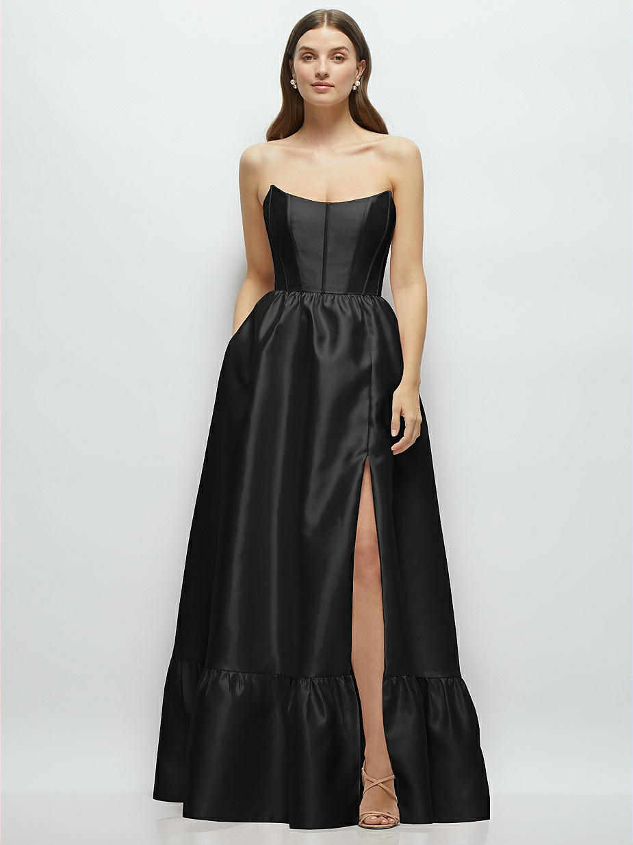 Black Ruffles Bridesmaid Dresses Black Ruffles Bridesmaid Dresses