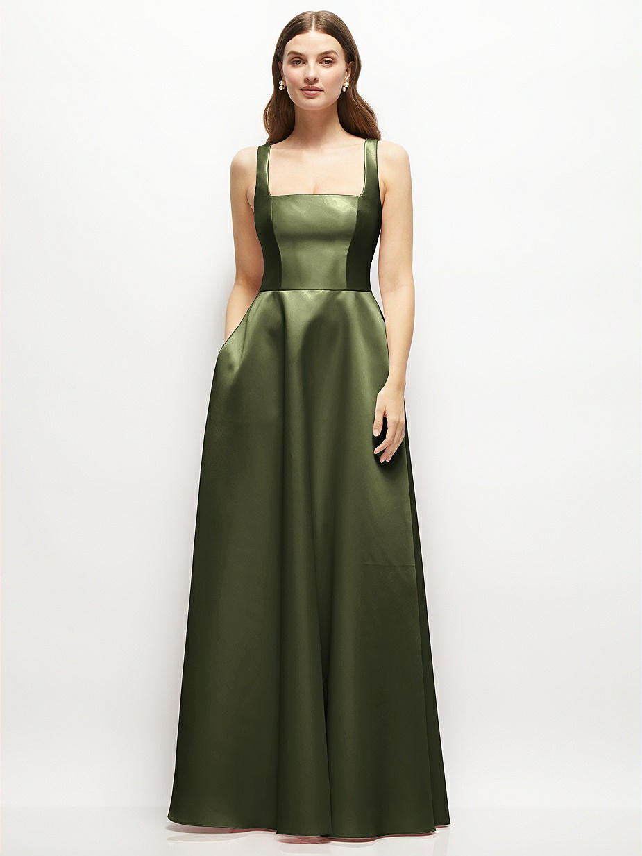 green emerald velvet dress Girls Lace Square Neck Dress
